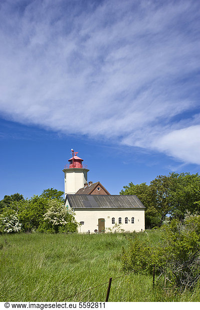 Lighthouse  Westermarkelsdorf  Island of Fehmarn  Baltic Sea  Schleswig-Holstein  Germany  Europe