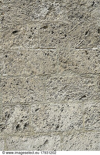 Limestone tuff wall stones  Swabian Alb  Baden-Württemberg  Germany  Europe