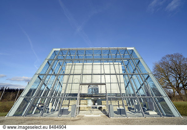 Limestor Dalkingen  gesch¸tzt durch einen Glasbau  UNESCO-Weltkulturerbe  bei Schwabsberg  Baden-W¸rttemberg  Deutschland