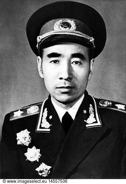 Lin Biao  5.12.1907 - 13.9.1971  chin. General und Politiker (KPCh)  Portrait  1950er Jahre Lin Biao, 5.12.1907 - 13.9.1971, chin. General und Politiker (KPCh), Portrait, 1950er Jahre,