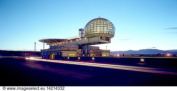 Lingotto roof with Glass Bubble  Renzo Piano work of art  Turin  Piedmont  Italy