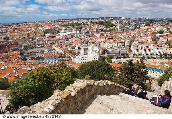 Lissabon  Hauptstadt  Europa  Palast  Schloß  Schlösser  Großstadt  Ansicht  Portugal