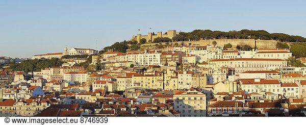 Lissabon  Hauptstadt  Panorama  Ansicht  Alfama  Baixa  Portugal