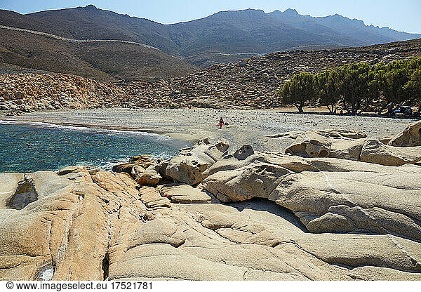 Livada beach on Tinos island  Cyclades  Greek Islands  Greece  Europe