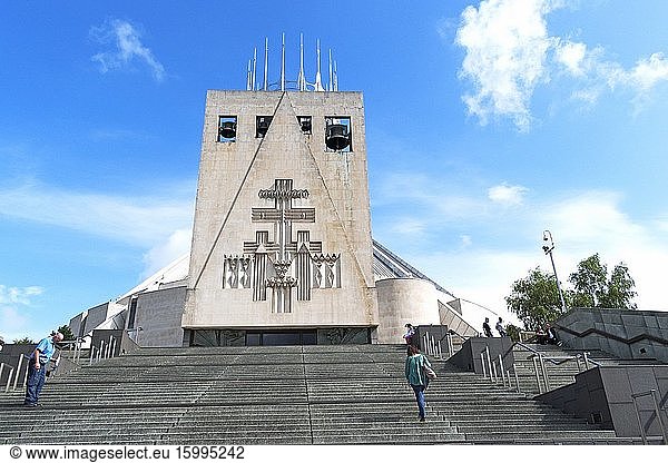 Liverpool metropolitan cathedral  liverpool  england  britain  uk  the largest catholic cathedral in the country  a grade II listed building.