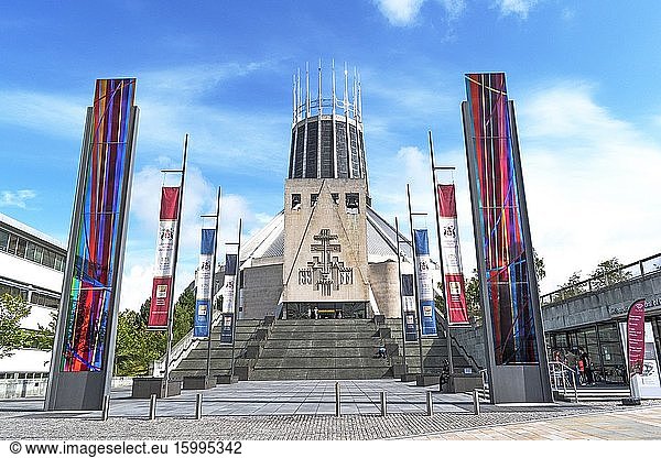 Liverpool metropolitan cathedral  liverpool  england  britain  uk  the largest catholic cathedral in the country  a grade II listed building.