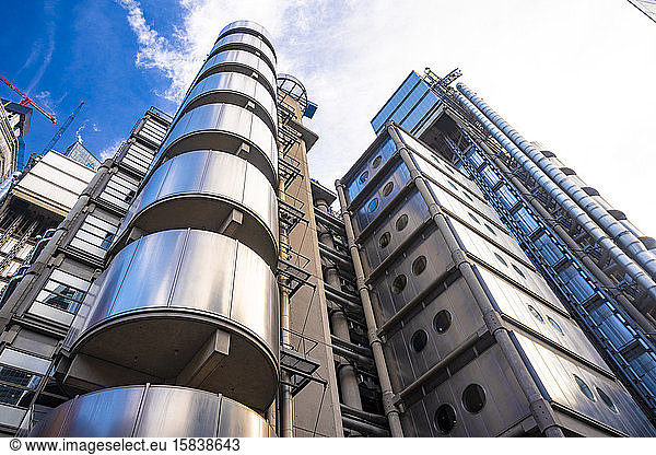 Lloyd's building facade at the city of London