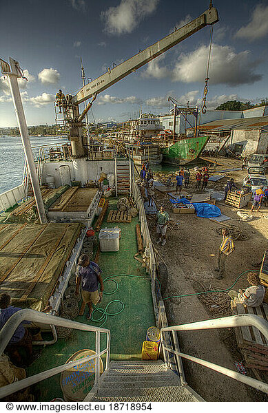 Loading dock of Port Vila  Vanuatu.