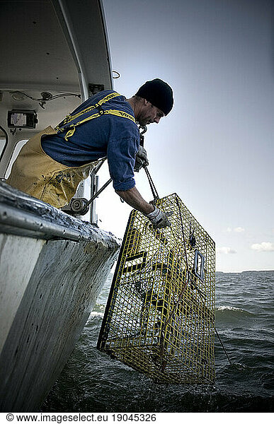Lobsterman  Casco Bay  Maine.