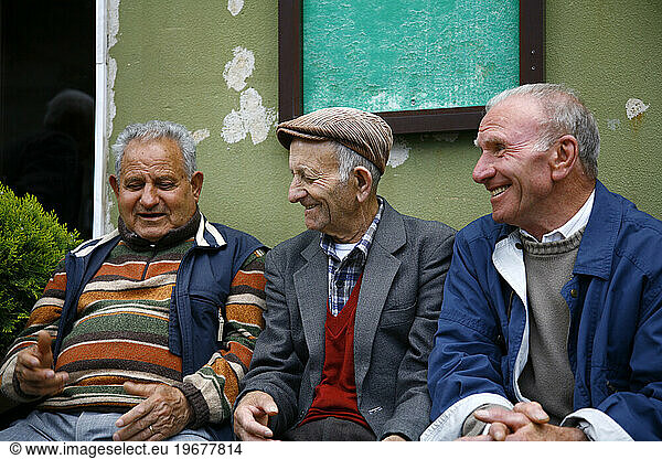 Local men  Sperlinga  Sicily  Italy