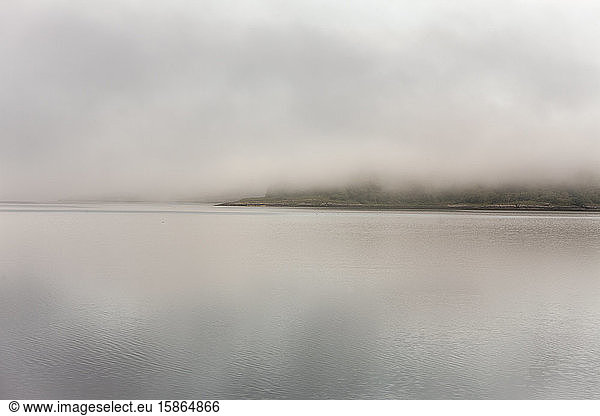 Loch Fyne in early mist  Scotland  United Kingdom  Europe