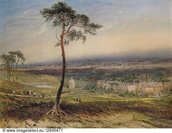 London  von Hampstead aus  1834. Künstler: George Sidney Shepherd.