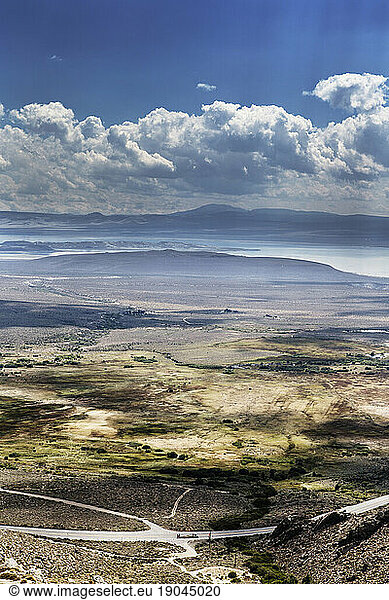 Looking down on Highway 395.