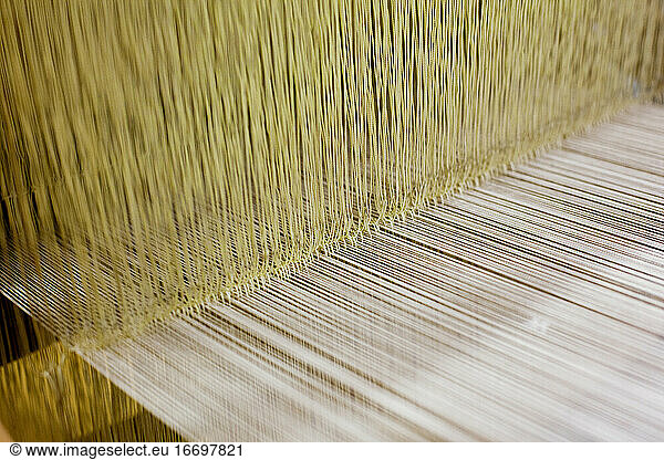 Loom used to weave silk Japanese clothing and accessories