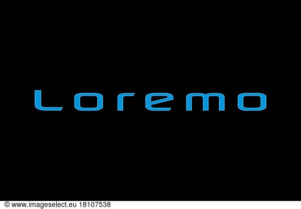 Loremo  Logo  Black background