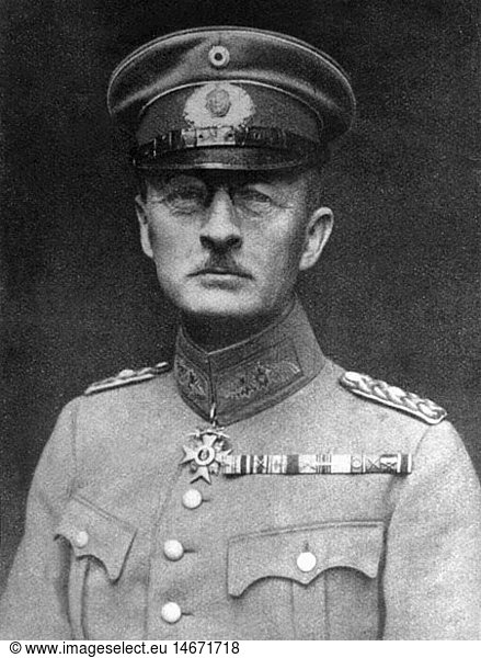 Lossow  Otto von  15.1.1868 - 25.11.1938  deut. General  Kommandeur der 7. Infanteriedivision 28.9.1921 - 29.2.1924  Portrait  1920er Jahre