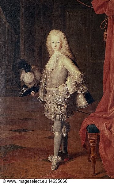 Louis I  28.8.1707 - 31.8.1724  King of Spain 14.1. - 31.8.1724  full length  painting by Michel-Ange Houasse (1680 - 1730)  1717  Museo del Prado  Madrid