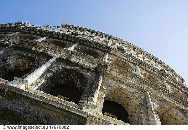 Low Angle View of Colosseum  Rome  Italy