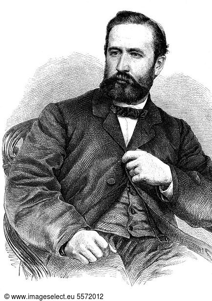 Ludwig Knaus 1829-1910 der erfolgreichste Wiesbadener Maler im 19. Jahrhundert historischer Stich circa. 1870