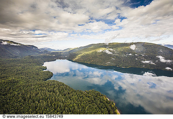 Luftaufnahme des Cultus Lake  Britisch-Kolumbien