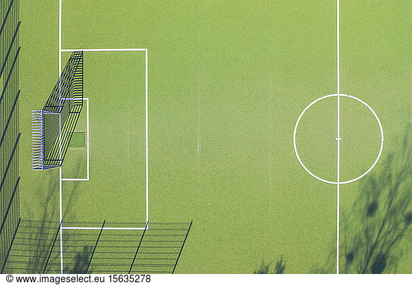 Luftaufnahme des Fußballfeldes