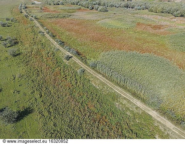 Luftaufnahme des Kartal Eco Park  Dorf Orlovka  Reni raion  Odessa oblast  Ukraine  Osteuropa.