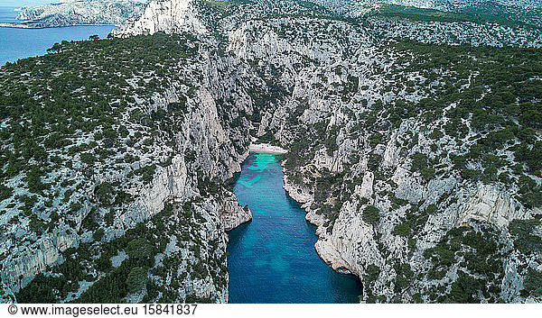 Luftaufnahme eines Naturwunders in der Provence Frankreich