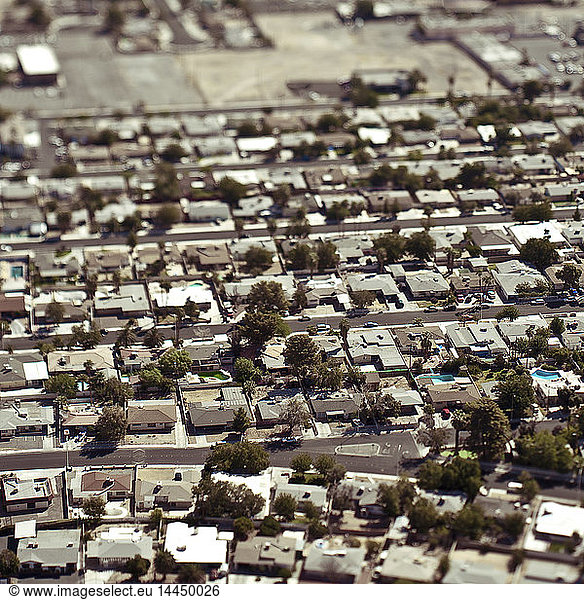 Luftaufnahme eines Wohngebiets