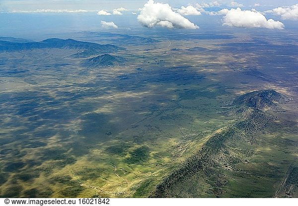 Luftaufnahme. Ngorongoro-Schutzgebiet (NCA). Tansania.