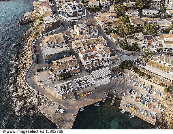 Luftaufnahme  Sant Elm oder Sam Telmo  Region Andratx  Mallorca  Balearische Inseln  Spanien  Europa