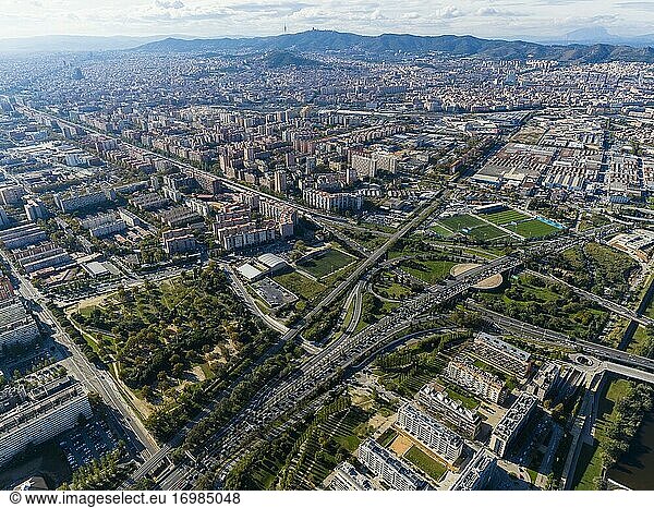 Luftaufnahme von Barcelona  Spanien.