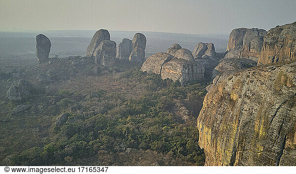 Luftaufnahme von Pedras Negras in Angola