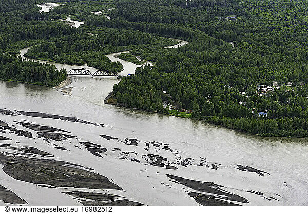 Luftaufnahme von Talkeetna  Alaska
