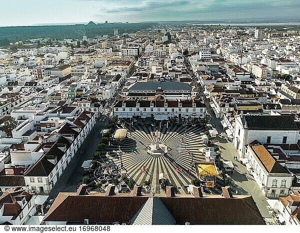 Luftaufnahme von Vila Real de Santo Antonio  Algarve  Portugal  Europa
