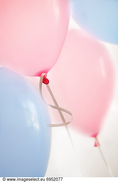 Luftballon Ballon blau pink