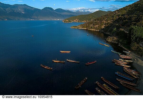 Lugu-See Verliebte Gefühle Präfektur Liangshan in der Provinz Sichuan in China