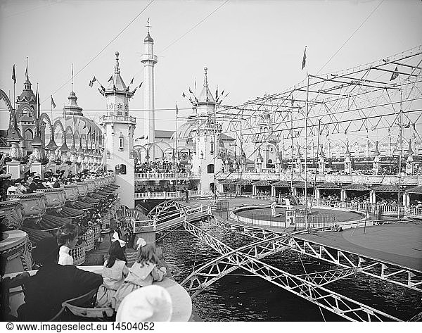 Luna Park  Coney Island  New York City  New York  USA  Detroit Publishing Company  1905