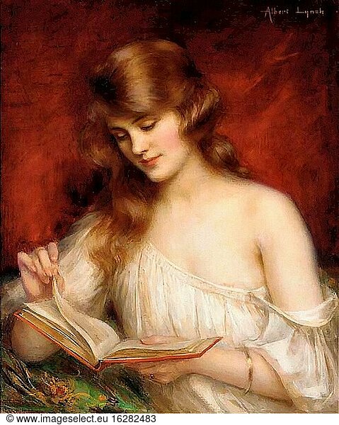Lynch Albert - a Quiet Read - French School - 19th and Early 20th Century.
