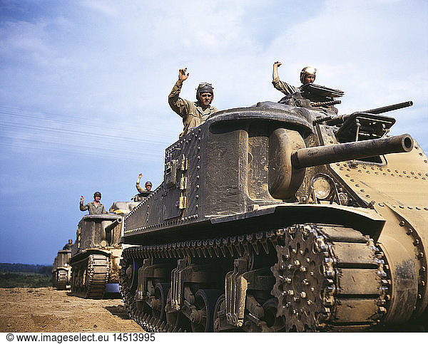 M-3 Tanks,  Fort Knox,  Kentucky,  USA,  Alfred T. Palmer,  Office of War Information,  June 1942