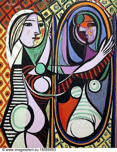 Mädchen vor einem Spiegel  Pablo Picasso  1932 .
