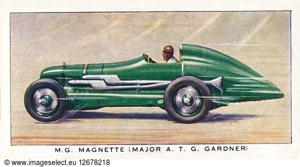 M. G. Magnette (Major A. T. G. Gardner)  1938. Künstler: Unbekannt.