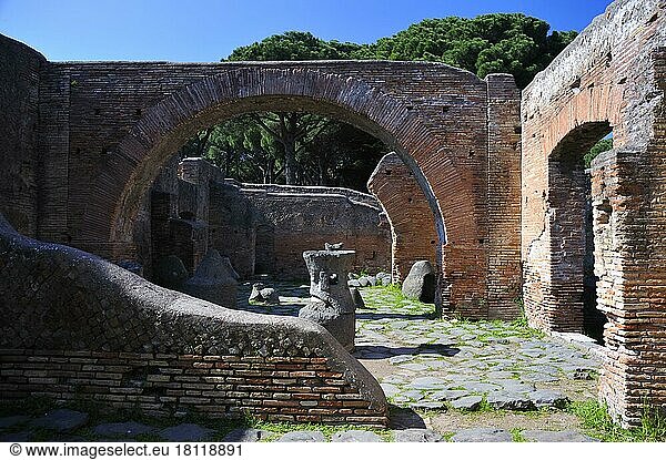 Mühle  Ruinenstadt Ostia Antica  Rom  Lazio  Italien  Europa
