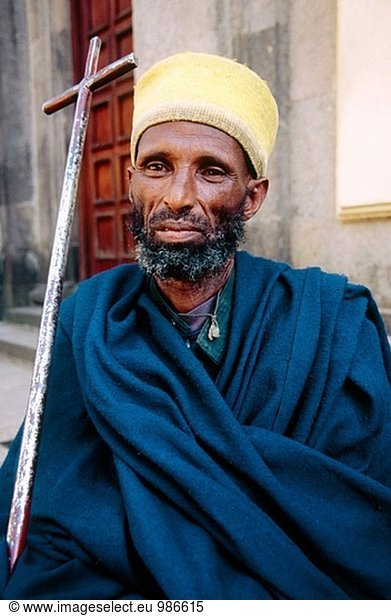 Mönch. Addis Abeba. Äthiopien.