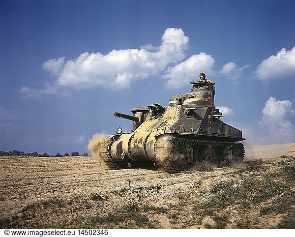 M-3 Tank in Action  Fort Knox  Kentucky  USA  Alfred T. Palmer for Office of War Information  June 1942