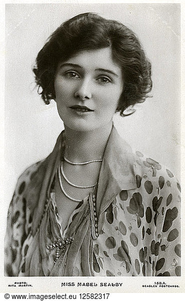 Mabel Sealby  British actress  c1900s-c1910s(?).Artist: Rita Martin