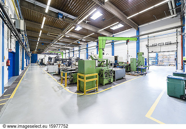Machinery in factory shop floor