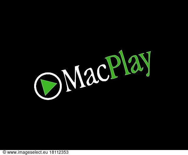 MacPlay  gedrehtes Logo  Schwarzer Hintergrund