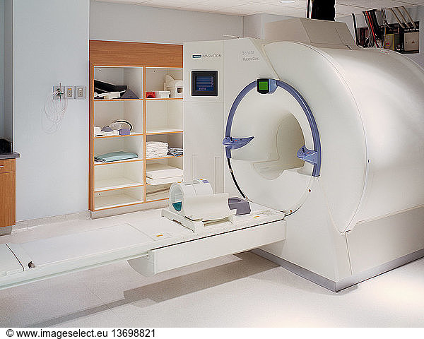 Magnetic resonance imaging (MRI) scanner in a clinical setting ...