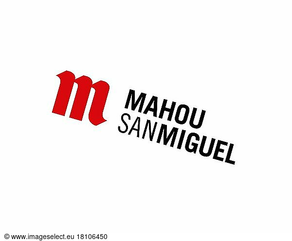 Mahou San Miguel Group  gedrehtes Logo  Weißer Hintergrund B