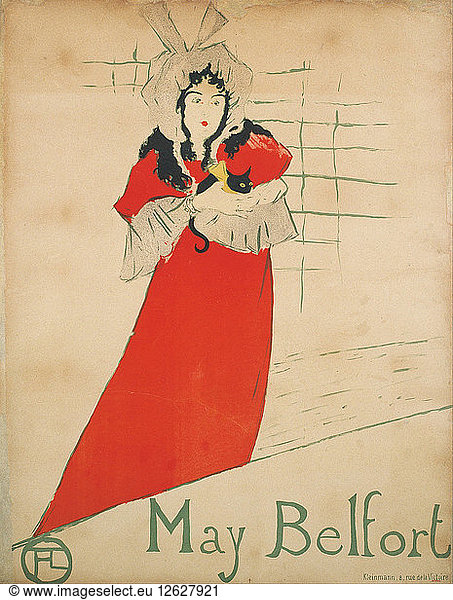 Mai Belfort (Plakat). Künstler: Toulouse-Lautrec  Henri  de (1864-1901)
